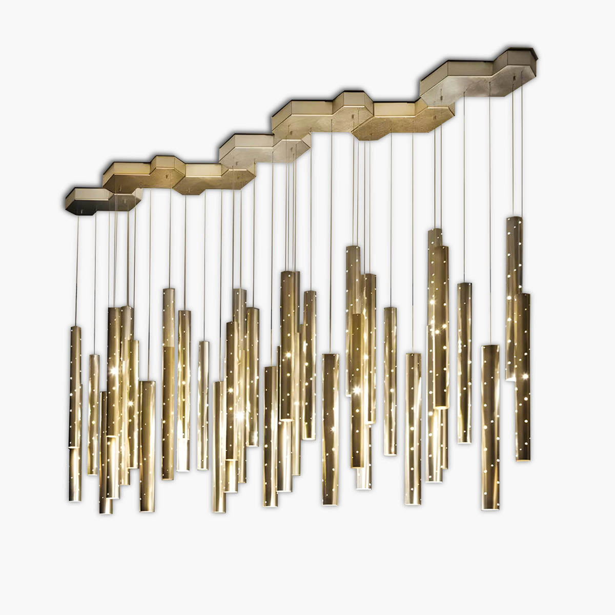 Langford Form Stainless Steel Chandelier — gallery image 1