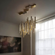 Langford Form Stainless Steel Chandelier — gallery image 10
