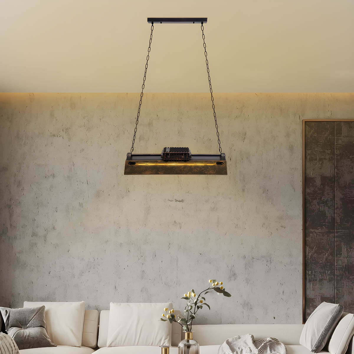 Rosewood Form Metal Pendant Light — gallery image 3