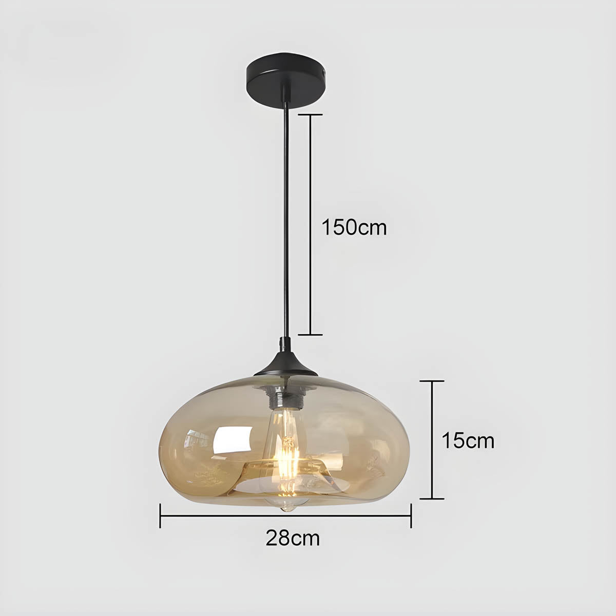 Wickham Form Glass Pendant Light — gallery image 13