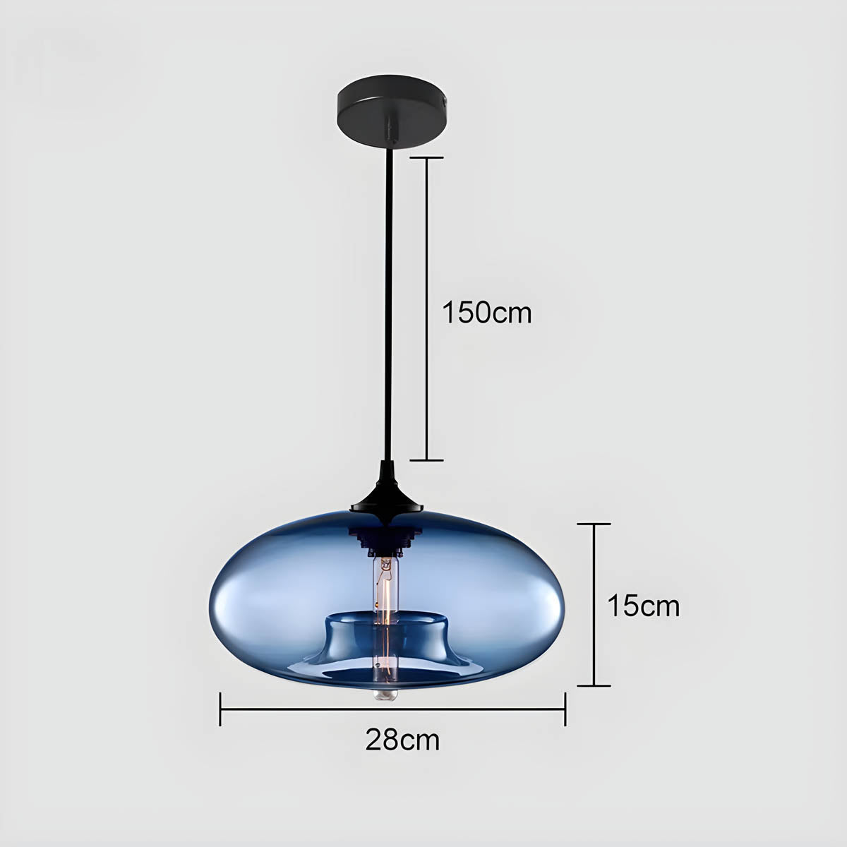 Wickham Form Glass Pendant Light — gallery image 10