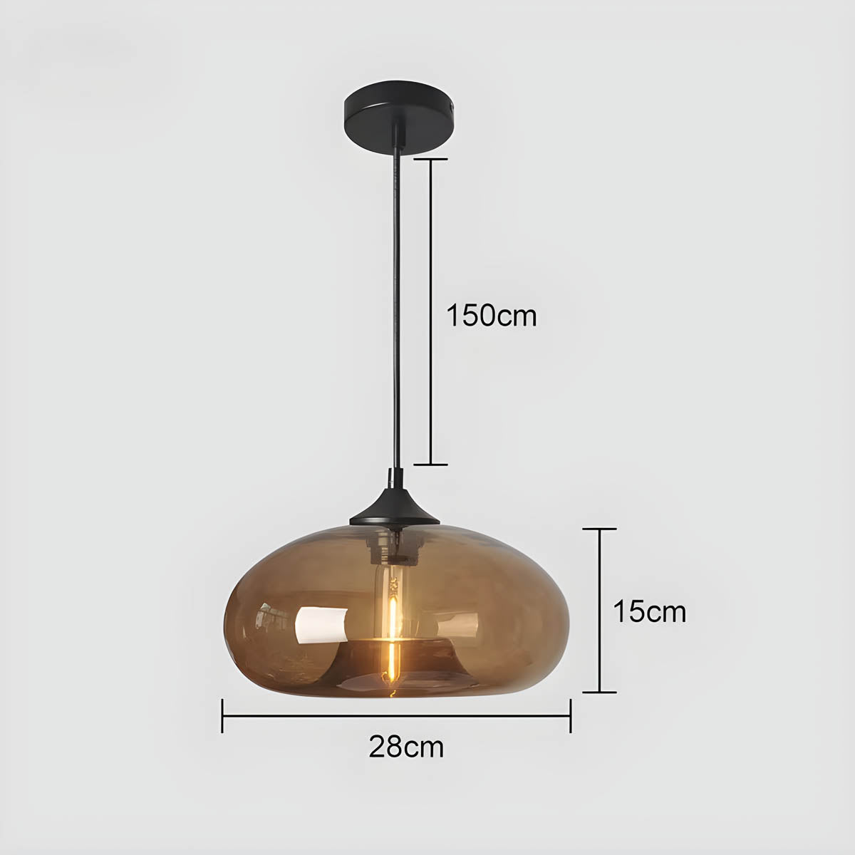 Wickham Form Glass Pendant Light — gallery image 9