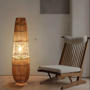Acorn Form Rattan Floor Lamp — gallery image 4
