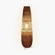 Acorn Form Rattan Floor Lamp — gallery image 1