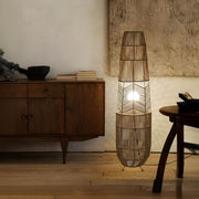 Acorn Form Rattan Floor Lamp — gallery image 13