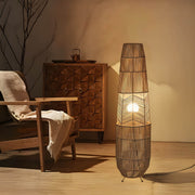 Acorn Form Rattan Floor Lamp — gallery image 10