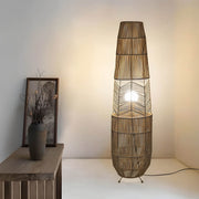 Acorn Form Rattan Floor Lamp — gallery image 11