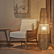 Acorn Form Rattan Floor Lamp — gallery image 12