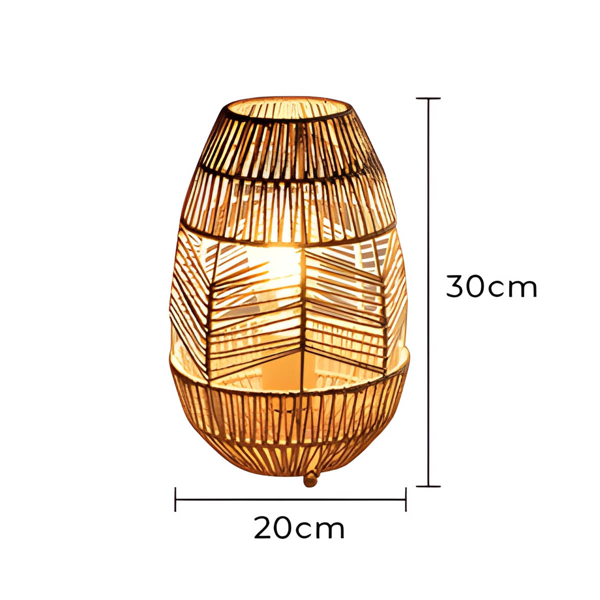Acorn Form Rattan Floor Lamp — gallery image 22