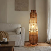 Acorn Form Rattan Floor Lamp — gallery image 6