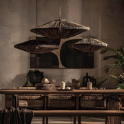Greystone Form Rattan Chandelier — gallery image 2