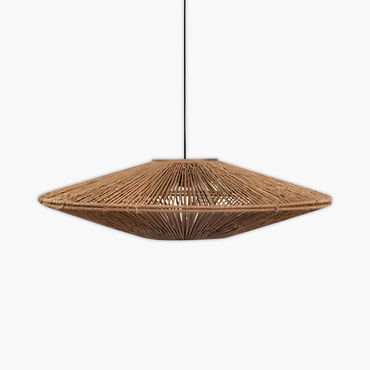 Greystone Form Rattan Chandelier — gallery image 1