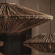 Greystone Form Rattan Chandelier — gallery image 6