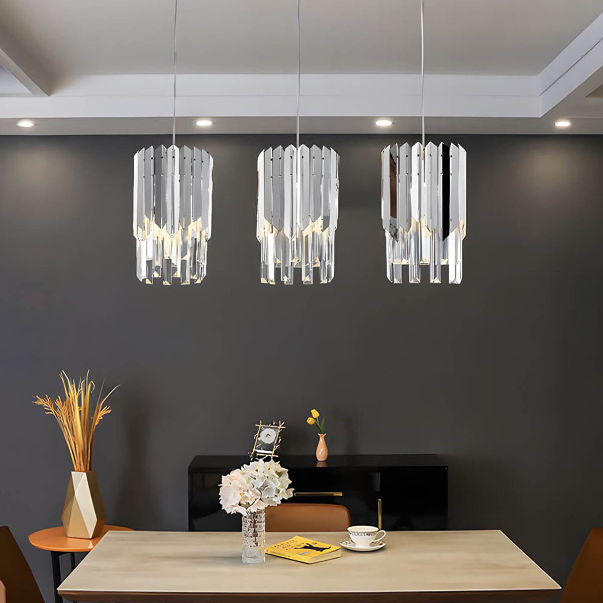 Blackthorn Form Crystal Pendant Light — gallery image 3