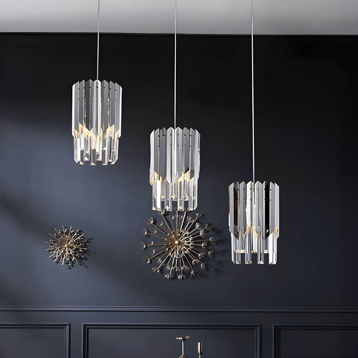 Blackthorn Form Crystal Pendant Light — gallery image 8