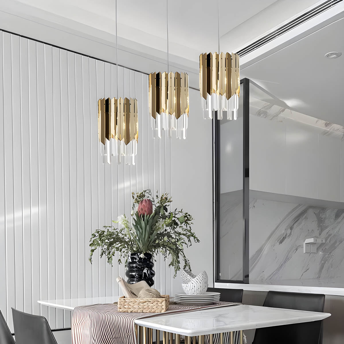 Blackthorn Form Crystal Pendant Light — gallery image 5