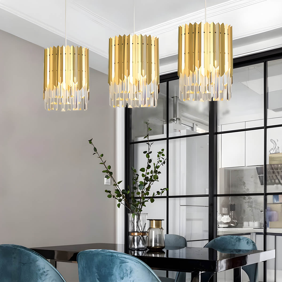 Blackthorn Form Crystal Pendant Light — gallery image 7