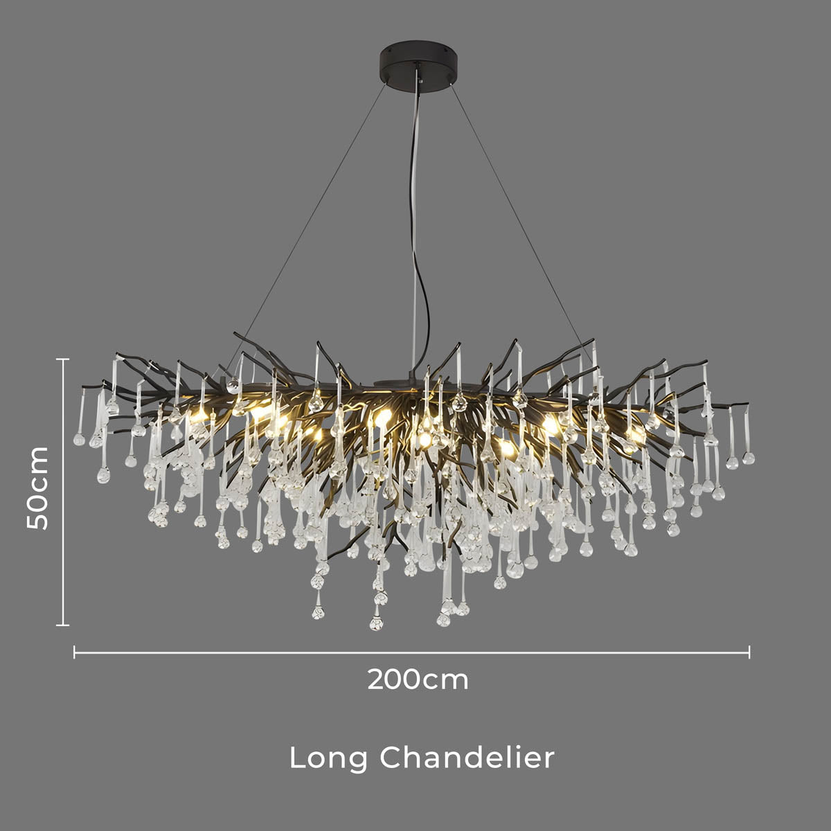 Larchwood Form Crystal Chandelier — gallery image 21