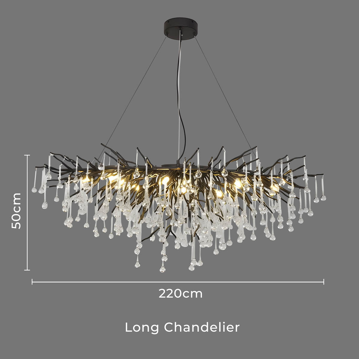 Larchwood Form Crystal Chandelier — gallery image 22