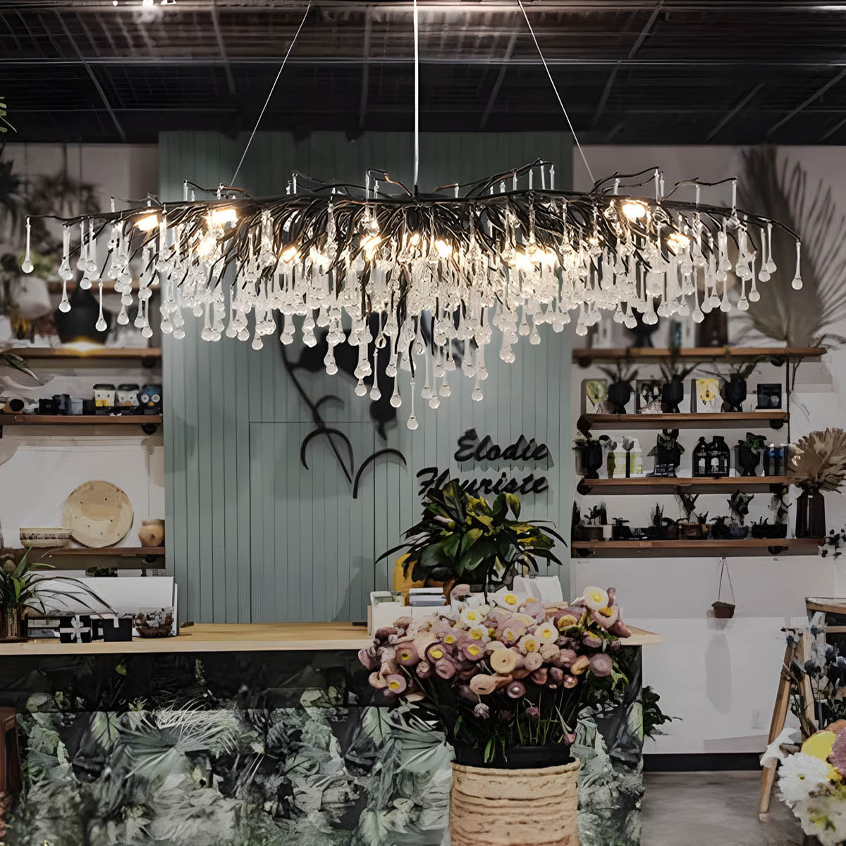 Larchwood Form Crystal Chandelier — gallery image 8