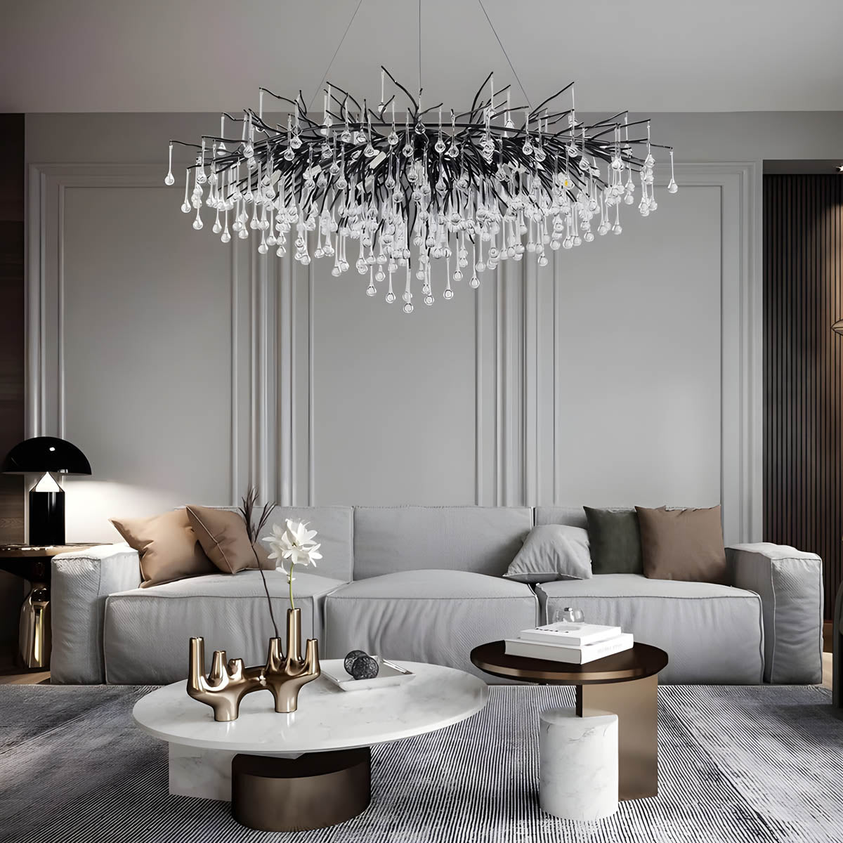 Larchwood Form Crystal Chandelier — gallery image 4