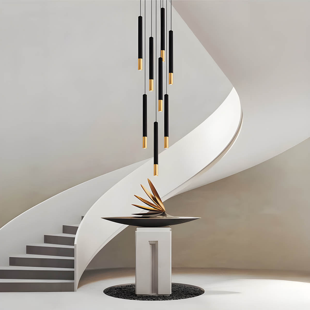 Bracken Beam Aluminum Chandelier — gallery image 5