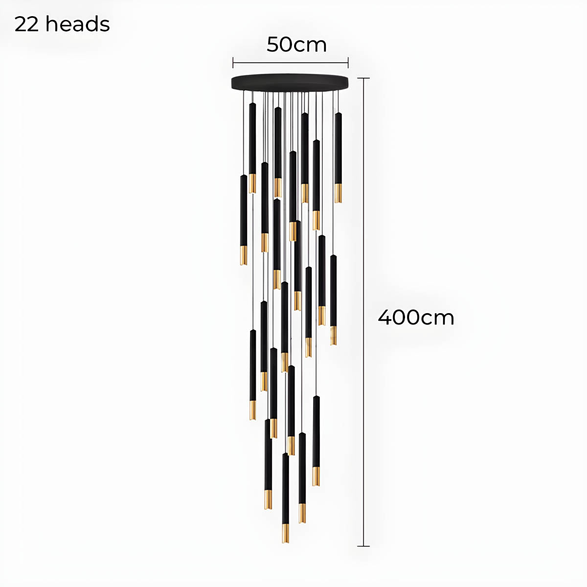 Bracken Beam Aluminum Chandelier — gallery image 20