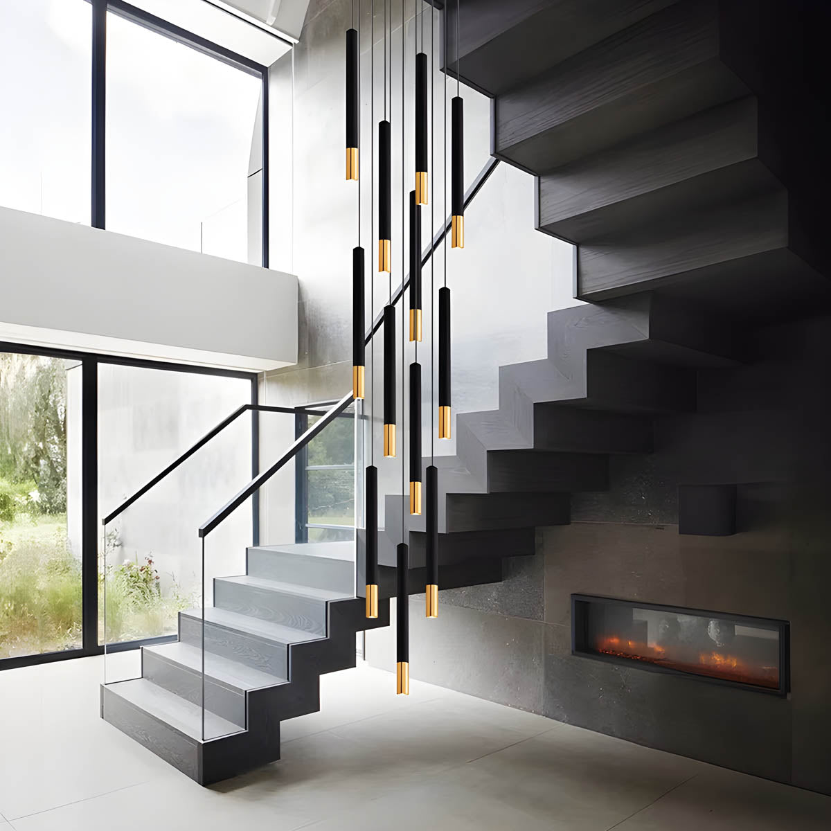 Bracken Beam Aluminum Chandelier — gallery image 8