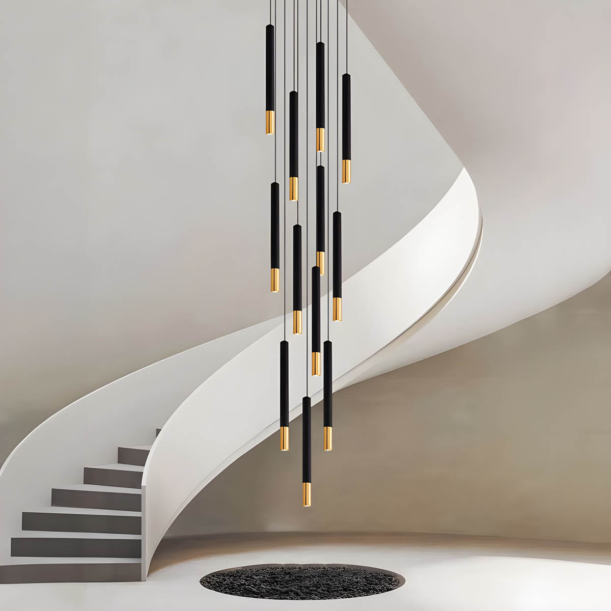 Bracken Beam Aluminum Chandelier — gallery image 2