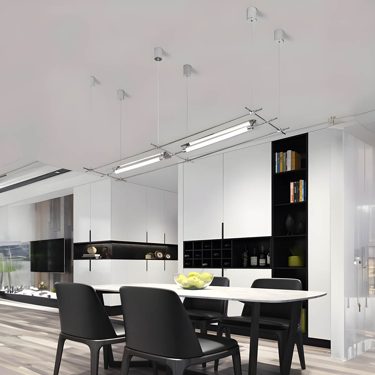 Cedar Beam Stainless Steel Pendant Light — gallery image 4