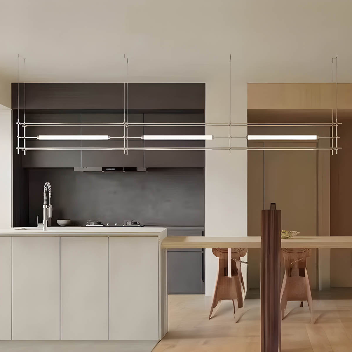 Cedar Beam Stainless Steel Pendant Light — gallery image 5
