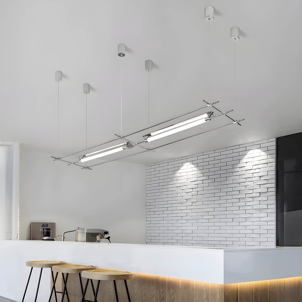 Cedar Beam Stainless Steel Pendant Light — gallery image 3