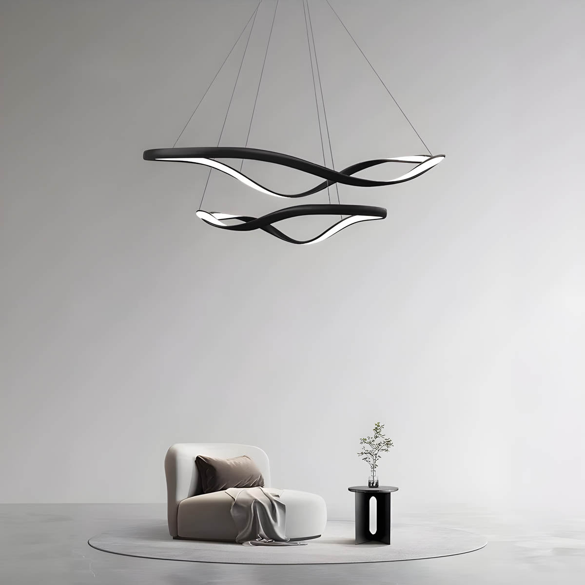 Rowan Beam Aluminum Chandelier — gallery image 9