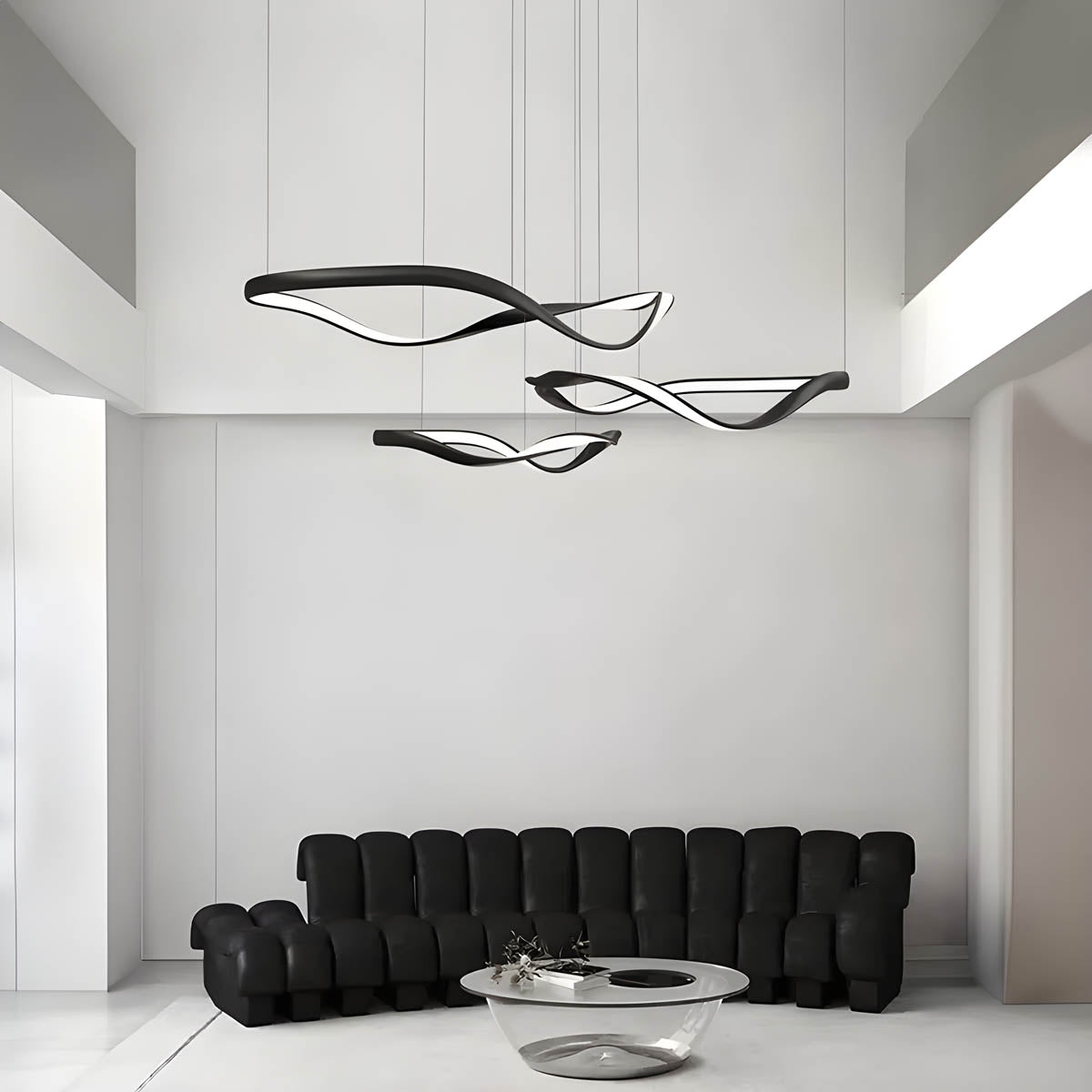 Rowan Beam Aluminum Chandelier — gallery image 2