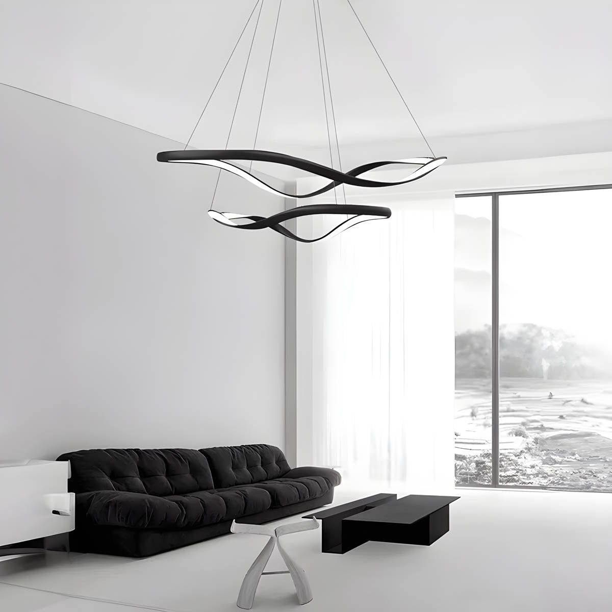 Rowan Beam Aluminum Chandelier — gallery image 7