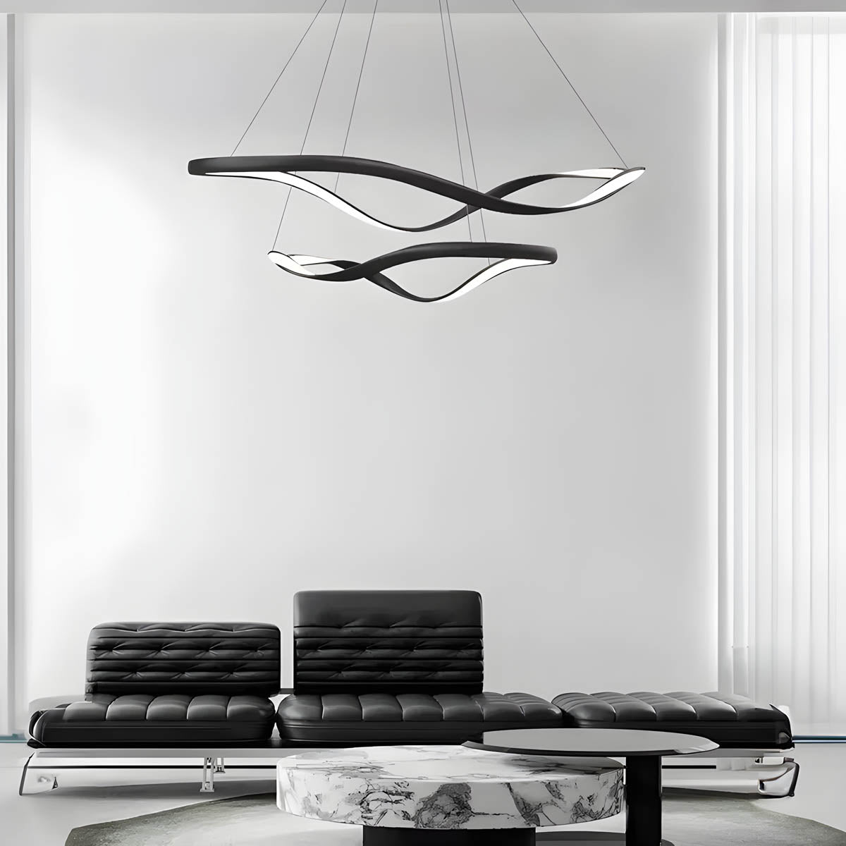 Rowan Beam Aluminum Chandelier — gallery image 6