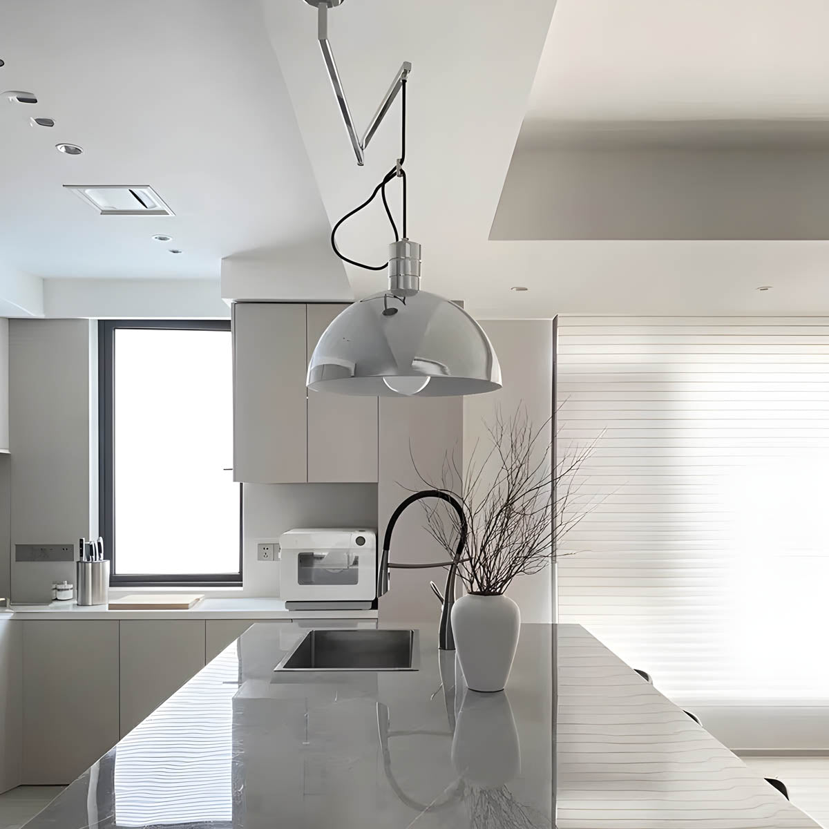 Juniper Beam Glass Chandelier — gallery image 6