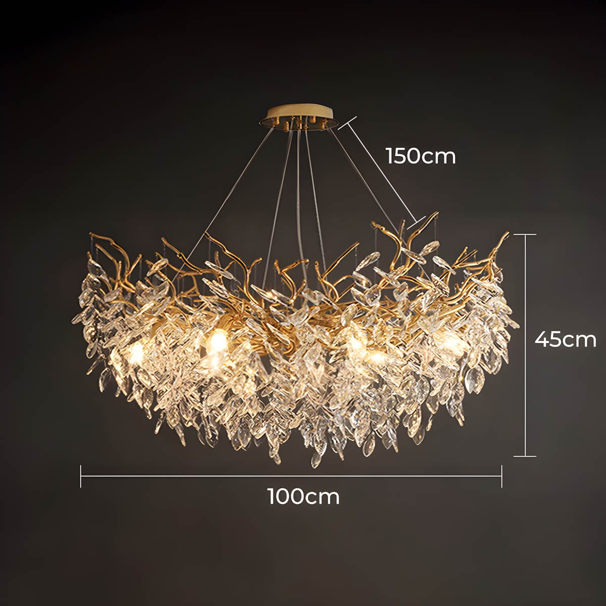 Sorrel Beam Crystal Chandelier — gallery image 11