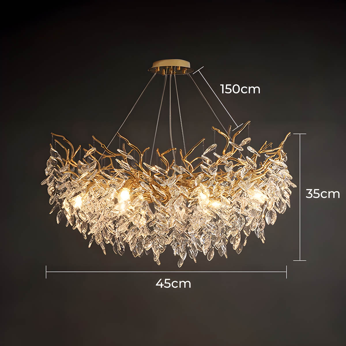 Sorrel Beam Crystal Chandelier — gallery image 10