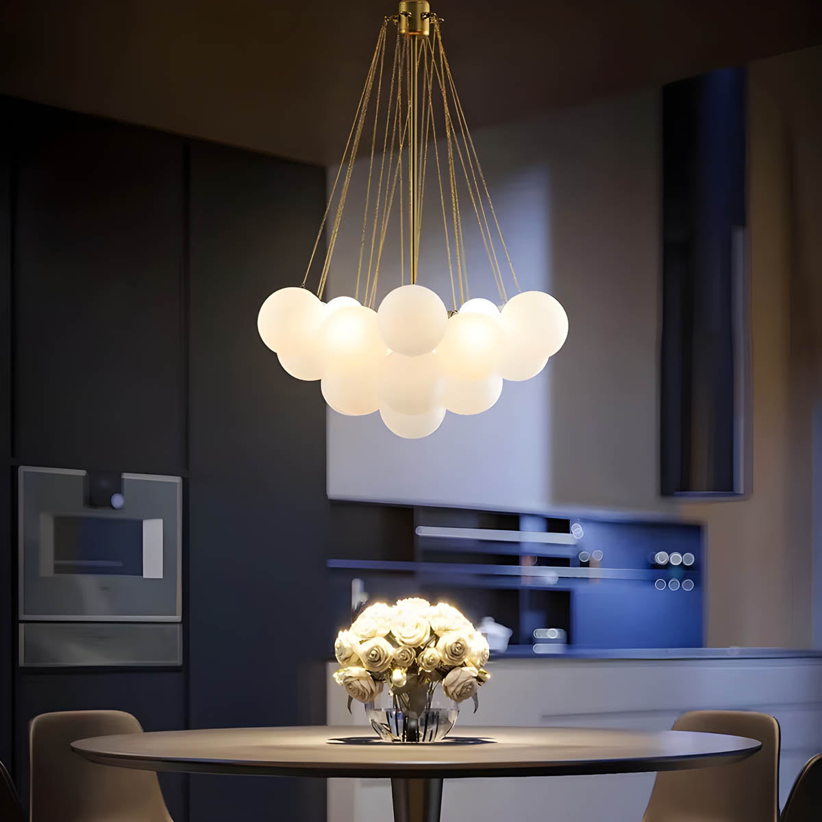 Tilden Beam Glass Cluster Chandelier — gallery image 4