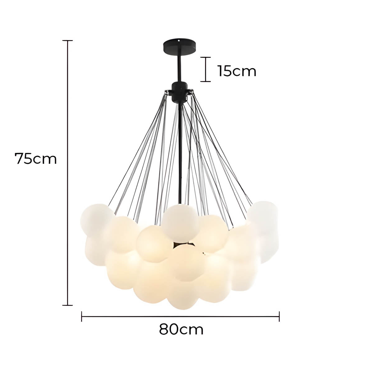 Tilden Beam Glass Cluster Chandelier — gallery image 20