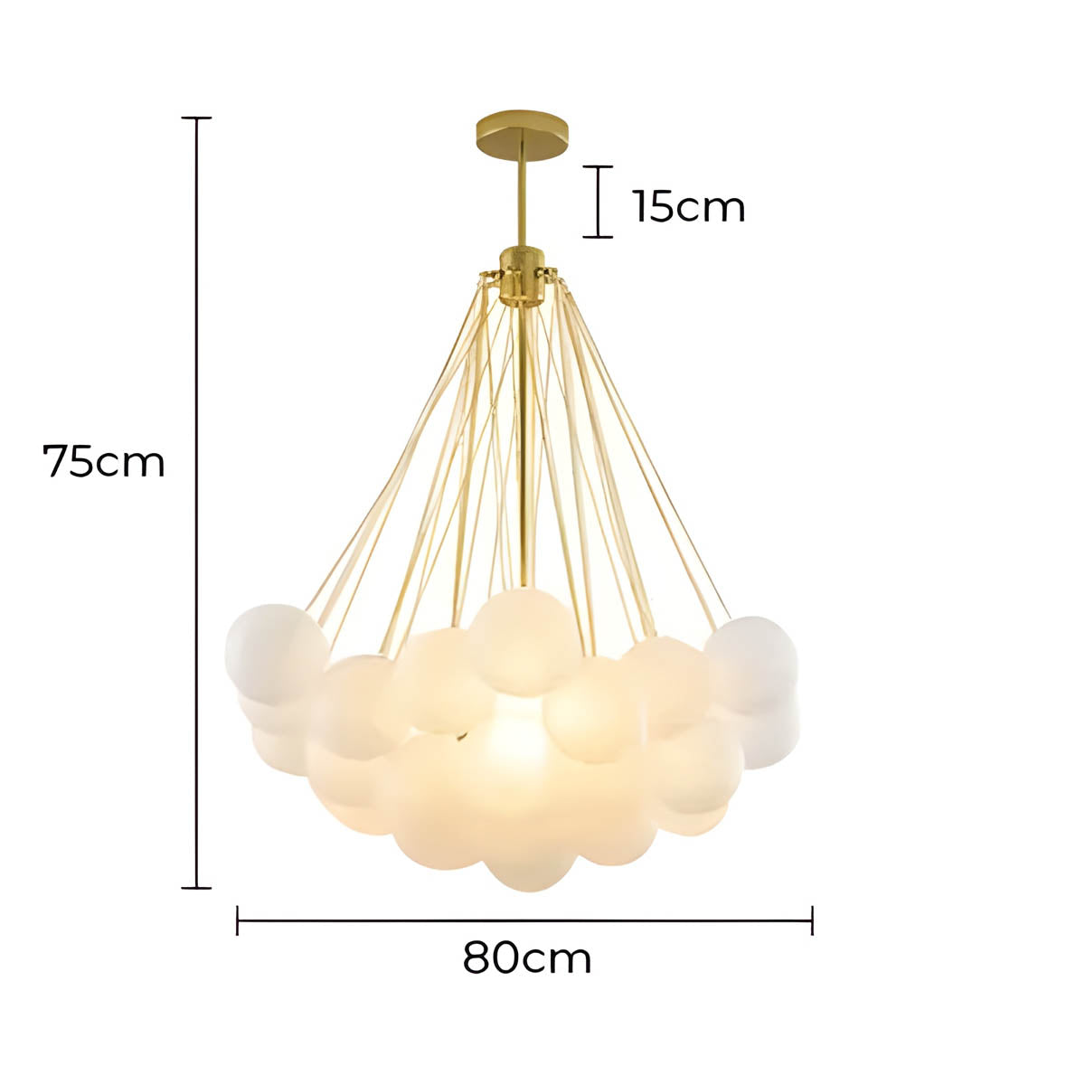 Tilden Beam Glass Cluster Chandelier — gallery image 21