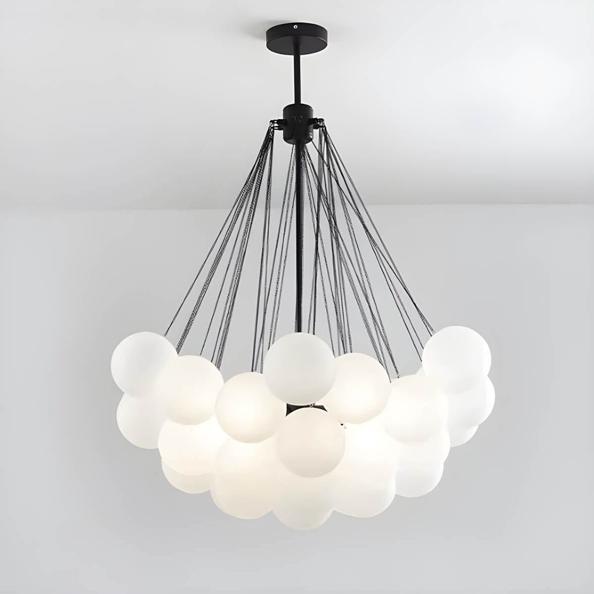 Tilden Beam Glass Cluster Chandelier — gallery image 9