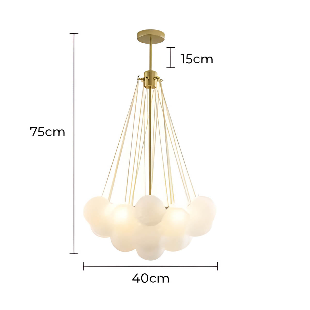 Tilden Beam Glass Cluster Chandelier — gallery image 19
