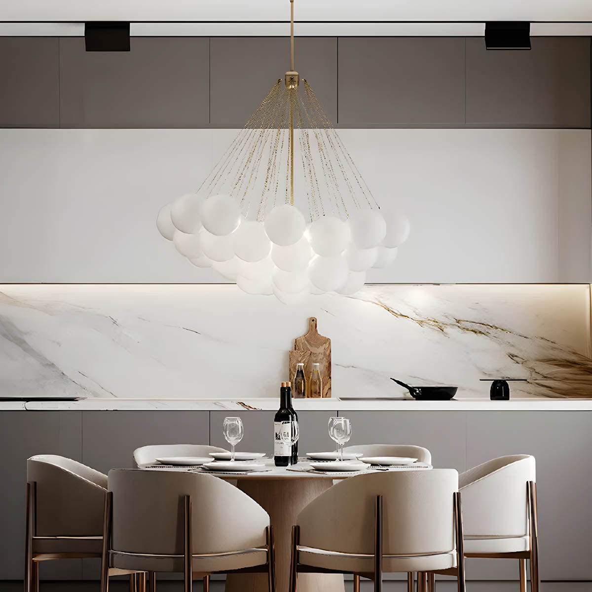 Tilden Beam Glass Cluster Chandelier — gallery image 5