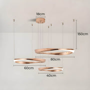 Reed Beam Acrylic Ring Chandelier — gallery image 7