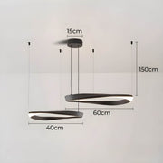 Reed Beam Acrylic Ring Chandelier — gallery image 6