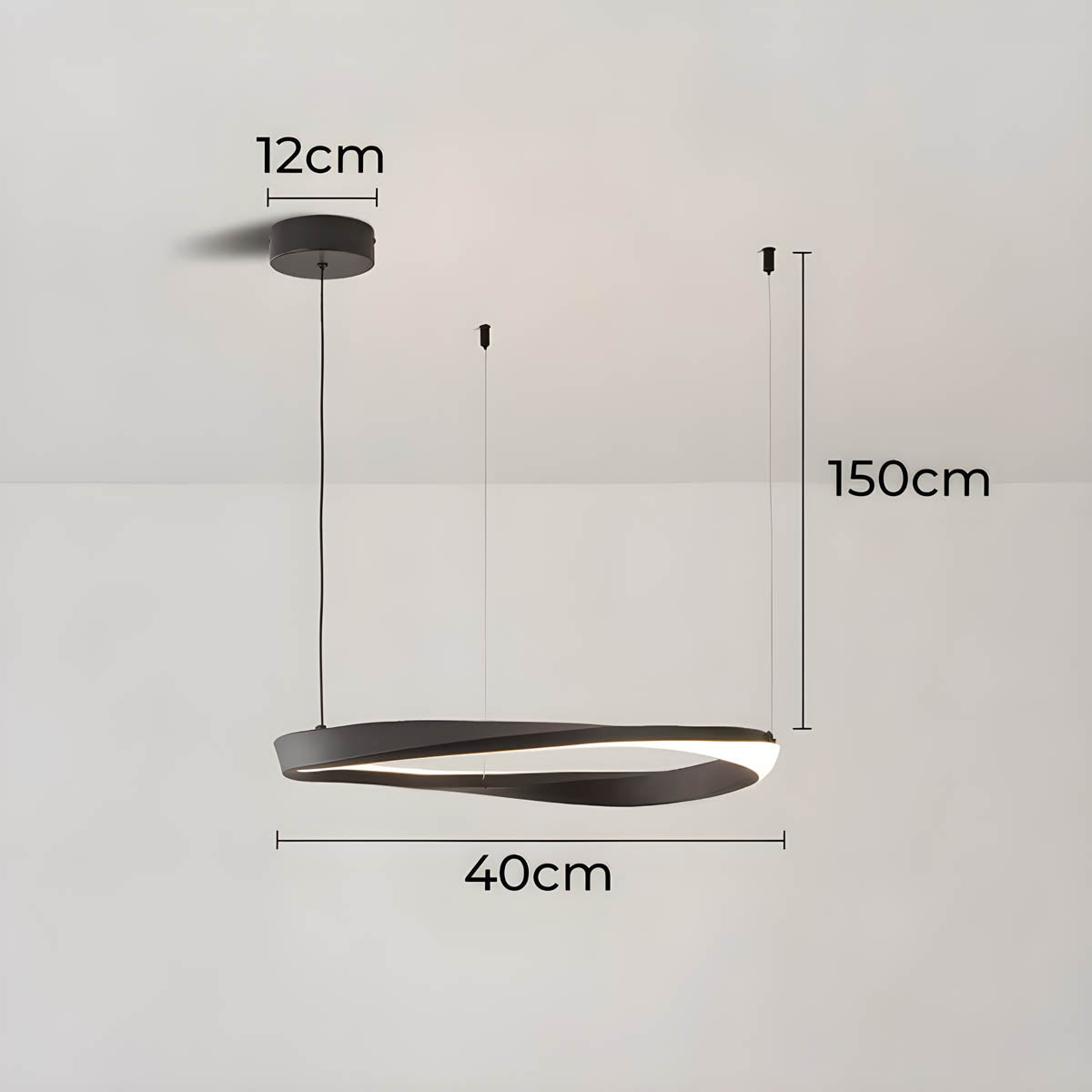 Reed Beam Acrylic Ring Chandelier — gallery image 28