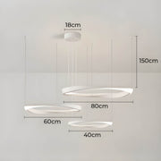 Reed Beam Acrylic Ring Chandelier — gallery image 12
