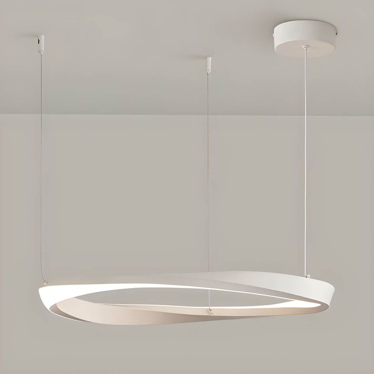 Reed Beam Acrylic Ring Chandelier — gallery image 22